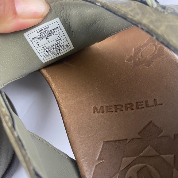 Merrell J89350 WOMENS SANDALS ANATOMICAL FOOTBED OPEN TOE SHOE Size 9,Green - Picture 4 of 16